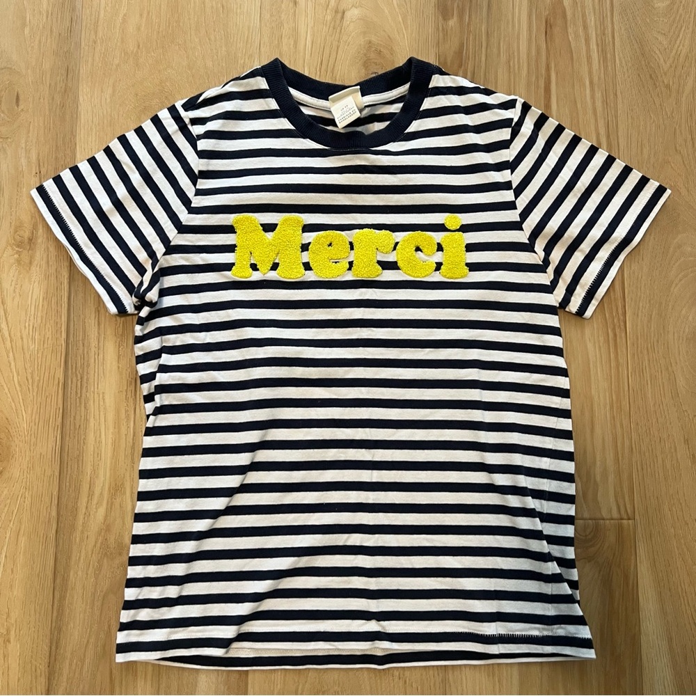 H&M L.O.G.G Stepped Short Sleeve Tee Size XS